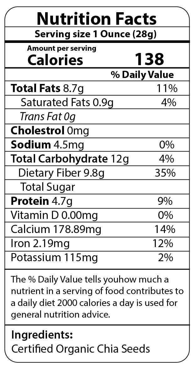 Organic Black Chia Seeds