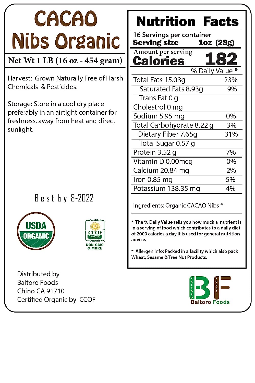 Organic Cacao Nibs