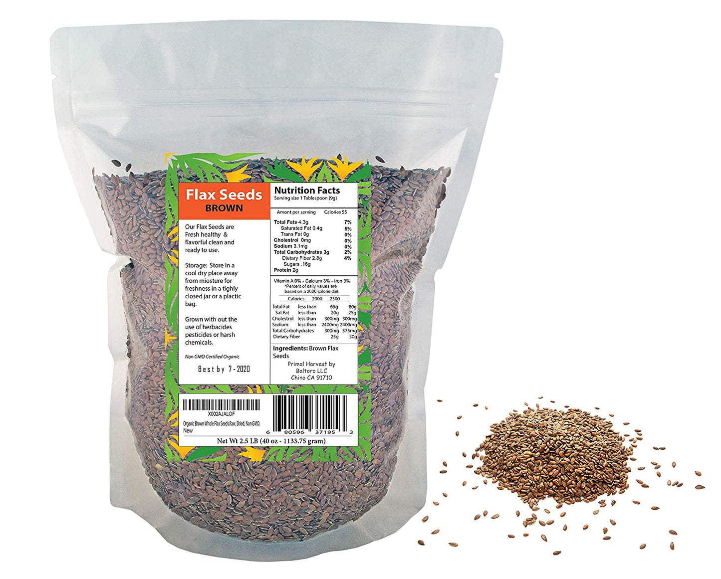 Organic Brown Flaxseed
