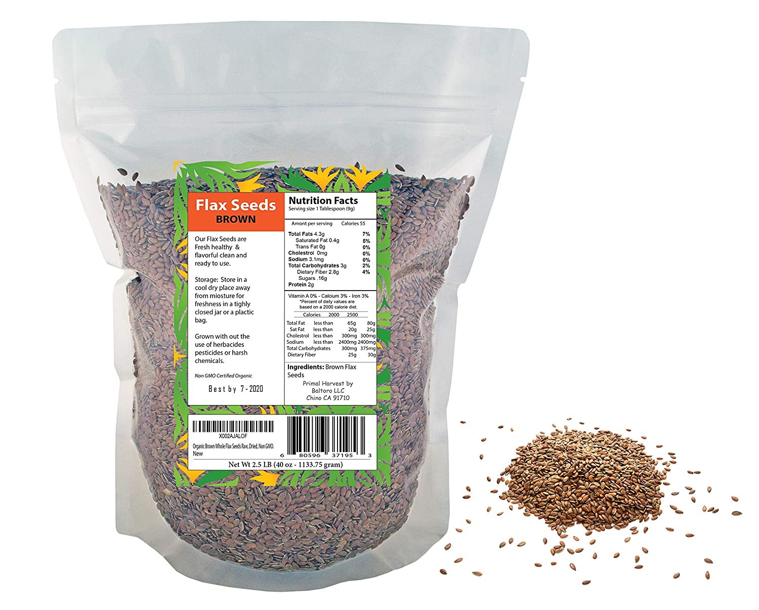 Organic  Brown Flaxseed